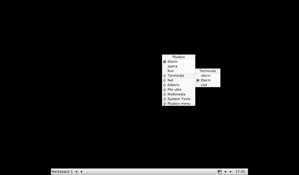 Gentoo Fluxbox Window Manager