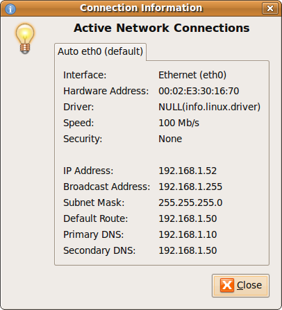 Active Network Connection